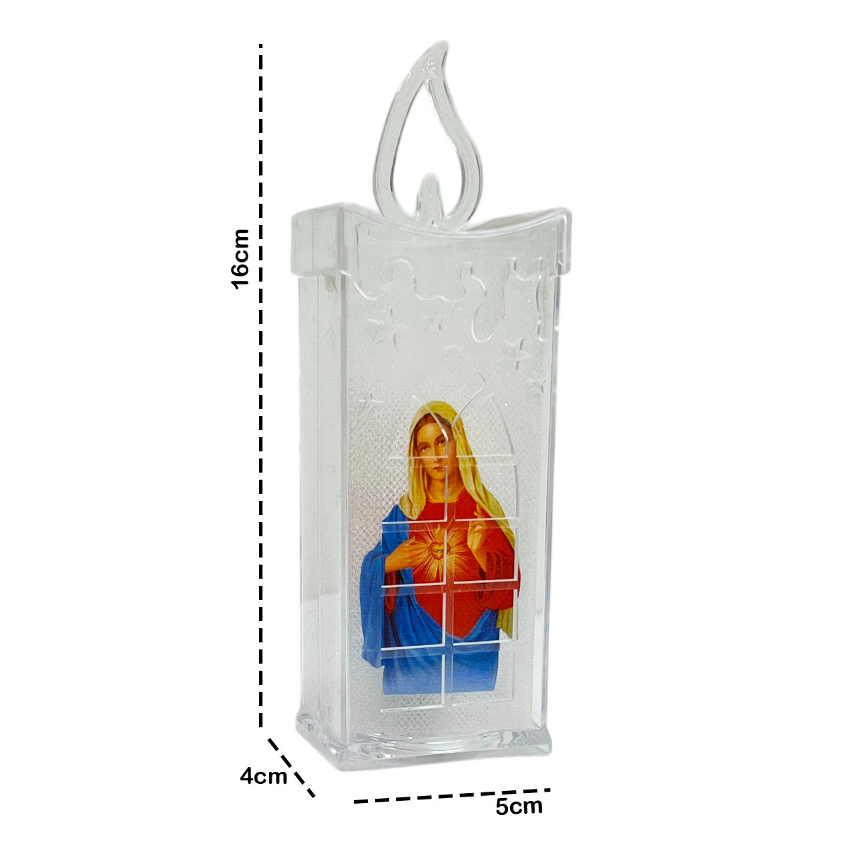 LED Vela 4 Unidades Con Imagen Religiosa Decoración